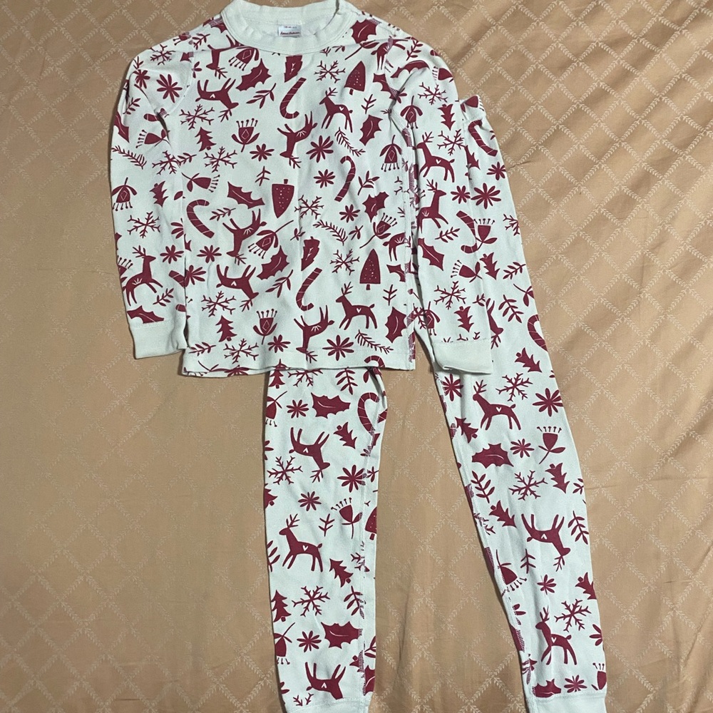 hanna andersson holiday long john set
